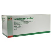 Lohmann Rauscher Lenkelast color Universalbinde - grün / 8 cm x 5 m 10 St