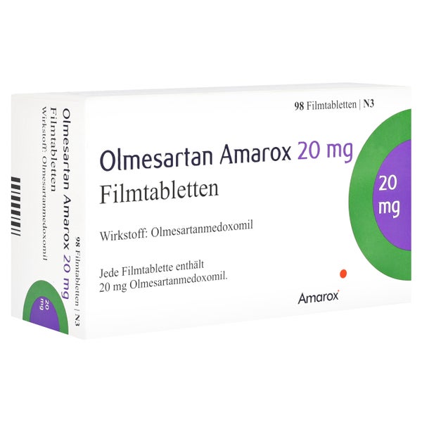 Olmesartan Amarox 20 mg Filmtabletten 98 St