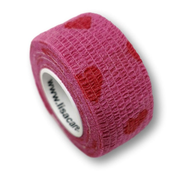 LisaCare Fingerpflaster - Herzen Rosa - 2,5cm x 4,5m 1 St