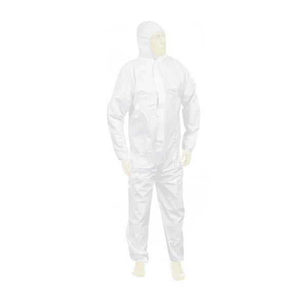 Meditrade Suavel® YETI Overall Schutzanzug, weiß – Chemikalienschutz Typ 5/6, atmungsaktiv, CE Kategorie III - Größe L 1 St