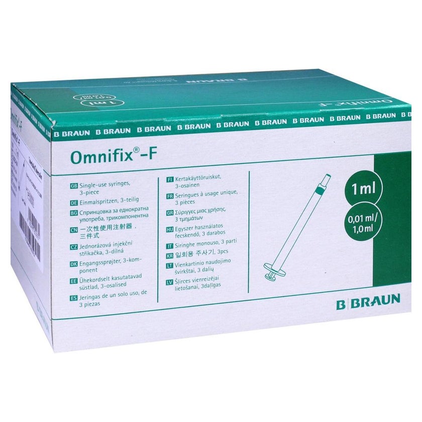 Omnifix F Tuberkulinspritzen 1 ml ohne Kanülen 100 Stück 100X1 ml