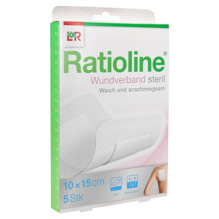 Ratioline Wundverband 15x10 cm steril 5 St