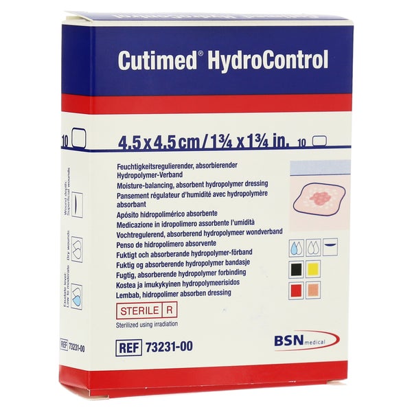 Cutimed Hydrocontrol Kompressen 4,5x4,5 10 St