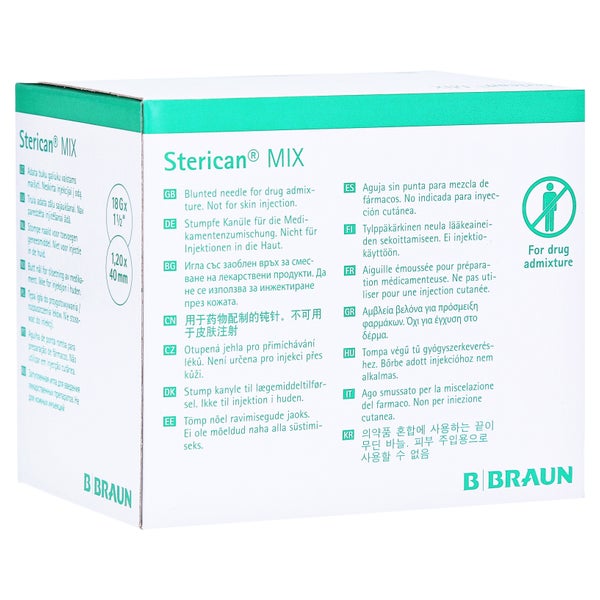 Sterican MIX Kan.18 Gx1 1/2 1,2x40 mm halbstumpf 100 St