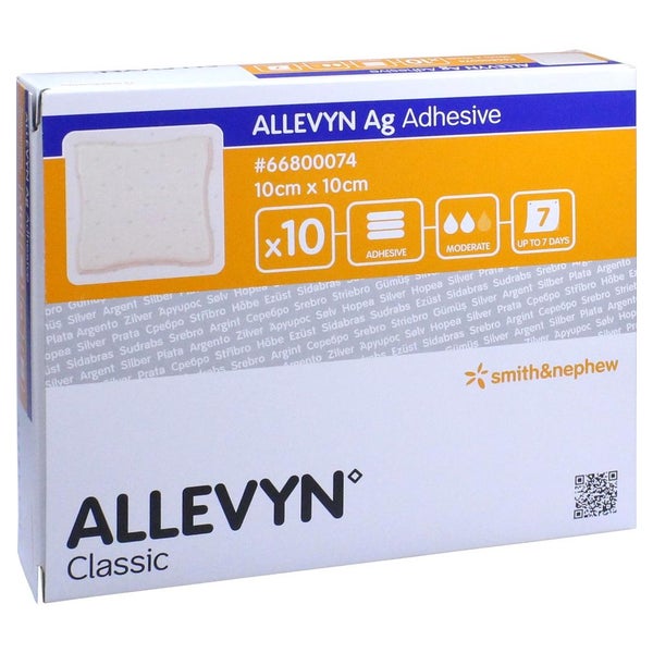 Allevyn Ag Adhesive 10x10 cm Wundverband 10 St