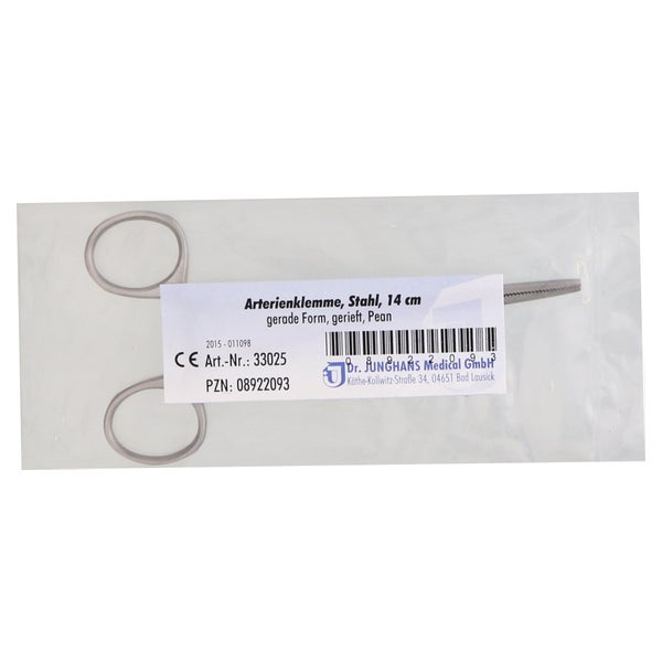 Arterienklemme Stahl Pean 14 cm 1 St
