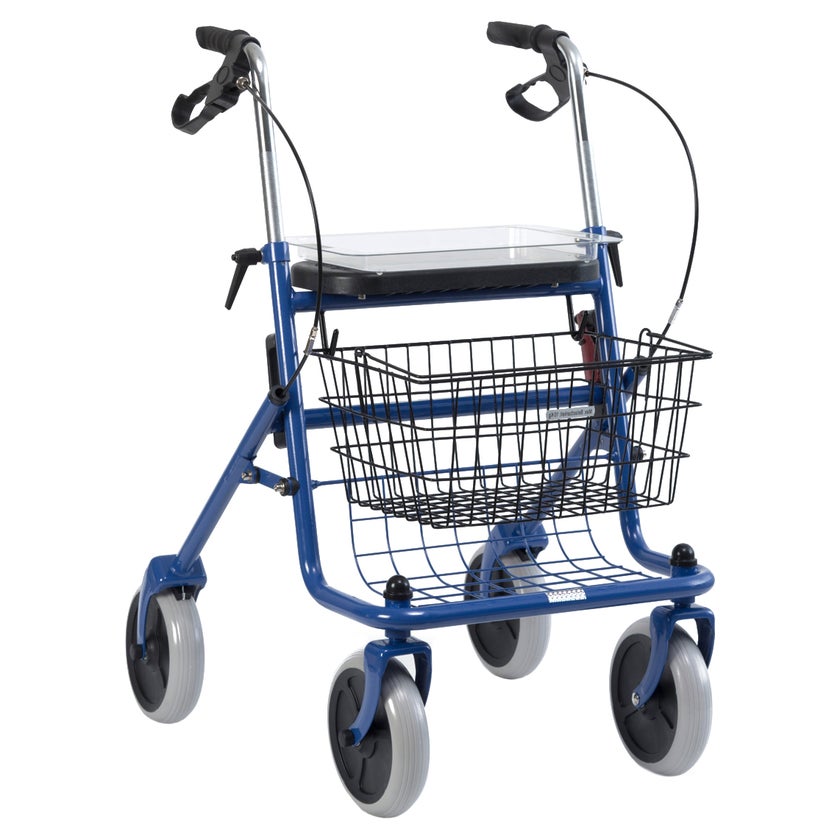 Rollator mit Korb und Tablett blau 1 St