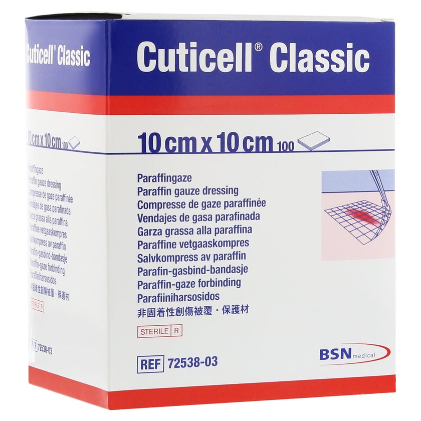 Cuticell Classic Wundgaze 10x10 cm 100 St