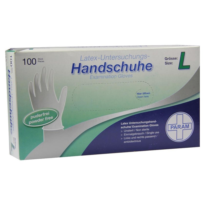 Handschuhe Einmal Latex puderfrei L 100 St