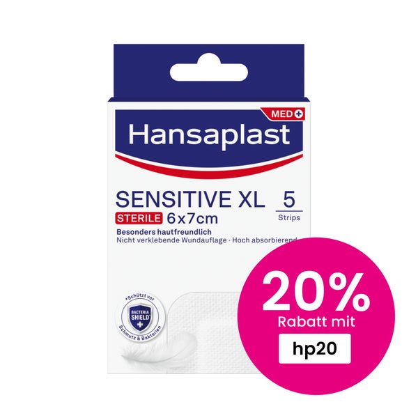 Hansaplast Sensitive XL Wundverband 6 x 7cm 5 St