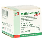 Produktabbildung: Lohmann & Rauscher Mollelast haft kohäsive Fixierbinde weiß - 4 m x 4 cm 1 St
