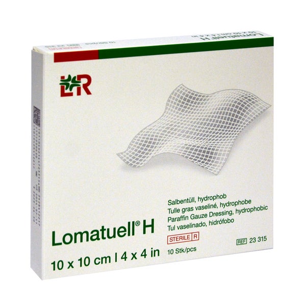 Lomatuell H Salbentüll 10x10 cm steril 10 St