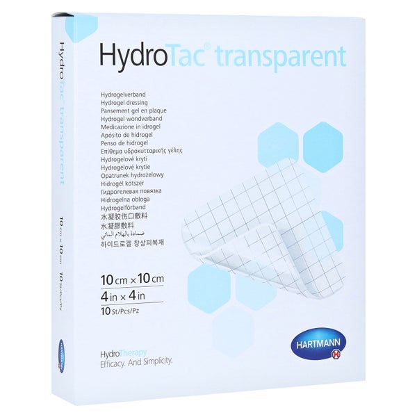 Hydrotac Transparent Hydrogelverb.10x10 10 St