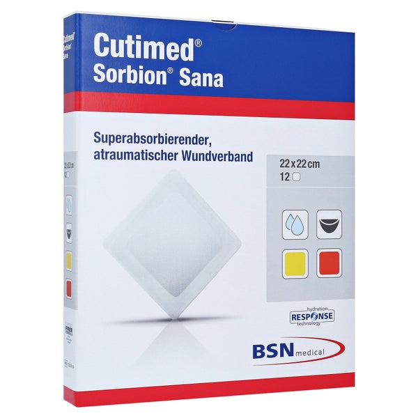 Cutimed Sorbion SANA Wundauflage 22x22 c 12 St