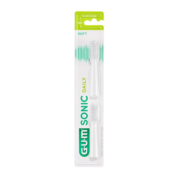 GUM Sonic Daily Ersatzbürstenköpfe weiß 2 St