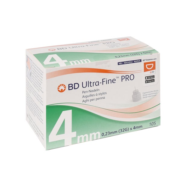 BD Ultra-fine PRO Pen-Nadeln 4 mm 32 G 0 105 St