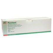 Lohmann & Rauscher Porelast Pflasterbinde, cremefarben, elastisch und atmungsaktiv - 1 Packung = 10 Stück, lose im Karton, Maße: 8 cm x 2,5 m 10 St