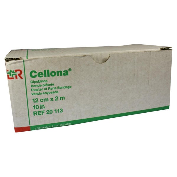 Lohmann Rauscher Cellona Gipsbinde einzeln verpackt 10 Stück - 12 cm x 2 m 10 St