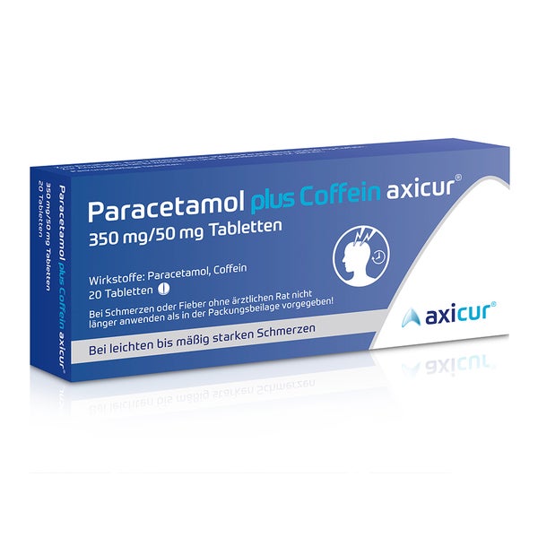 Paracetamol plus Coffein axicur 350 mg/ 50 mg 20 St