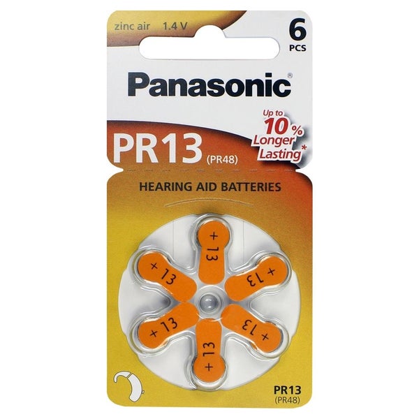 Batterien F.hörgeräte Panasonic PR13 6 St
