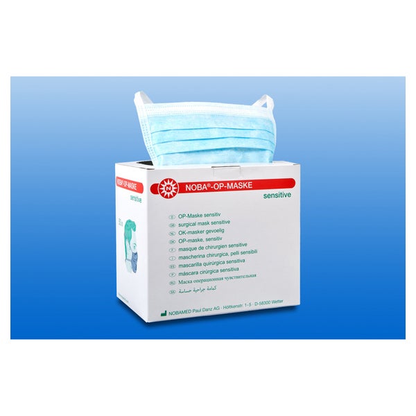 NOBA Op Maske blau 50 Stück - sensitive 50 St