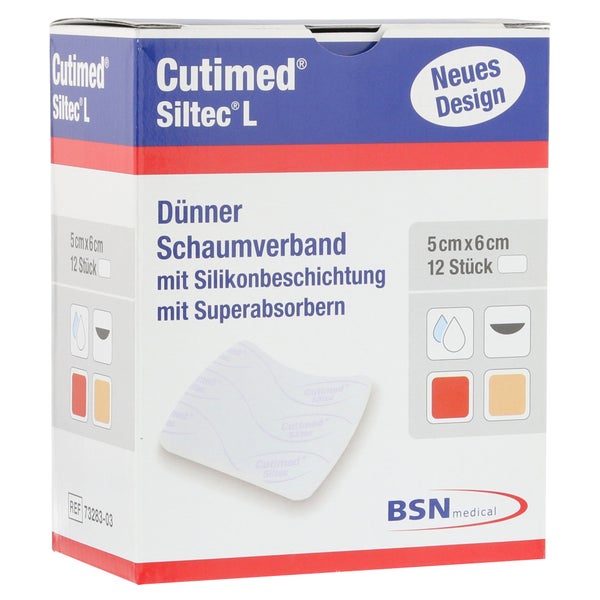 Cutimed Siltec L Schaumverb.5x6 cm dü.sa 12 St