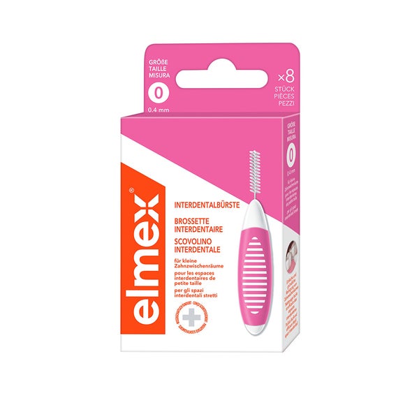 elmex Interdental Bürste Pink, Größe 0, 0,4 mm 8 St
