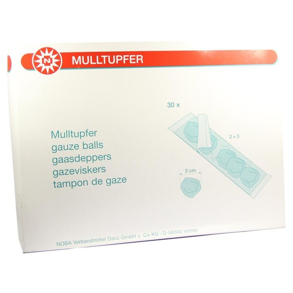 Noba Mulltupfer-steril in perforiertem 2-Kammer-Set, 1 Pack 30 P