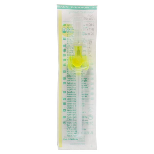B.Braun Vasofix Safety Braunüle 50 Stück - 24 G, 0,7 mm gelb, 19 mm Stichlänge 1 St