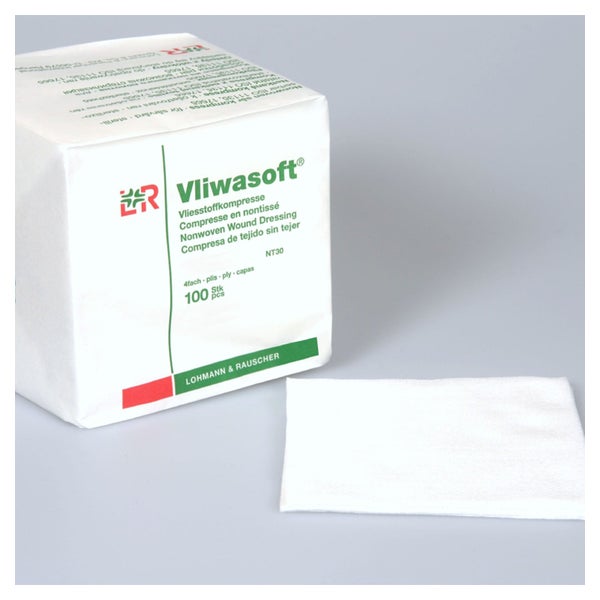 Lohmann Rauscher Vliwasoft Vliesstoffkompresse 4 - fach steril 75 x 2 Stück - 10 x 20 cm 150 St