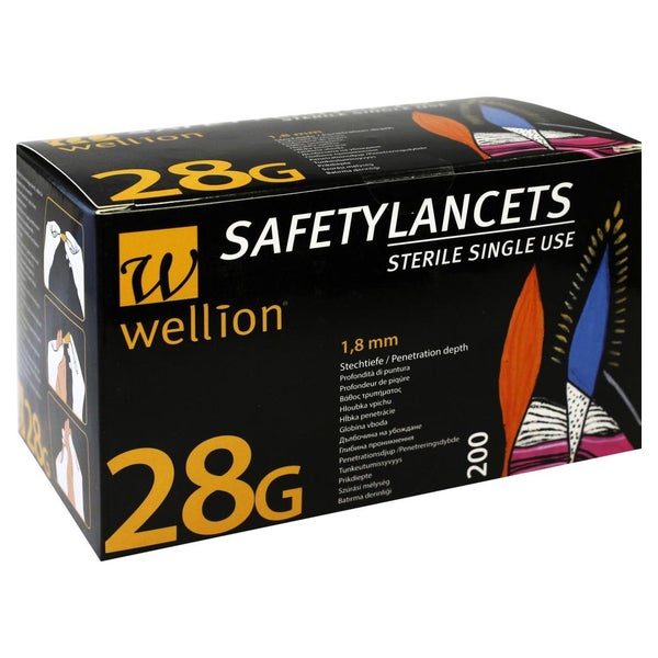 Wellion Safetylancets 28 G Sicherheitsei 200 St