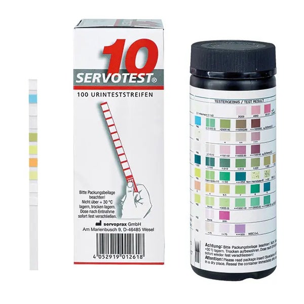 Servotest 10  Diagnose Urinteststreifen - 10 Parameter 100 St