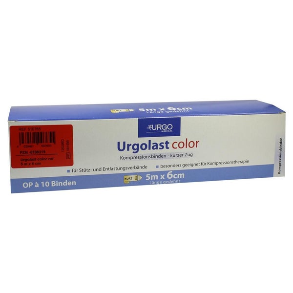 Urgolast Color Binde 6 cmx5 m rot 10 St