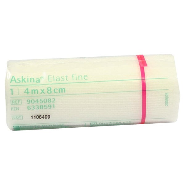 B. Braun Askina Elast fine elastische Fixierbinde weiß feinmaschig - 8 cm x 4 m / Einzeln 1 St
