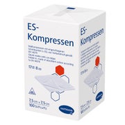 Hartmann ES Mullkompressen unsteril 7,5 x 7,5 cm, 17-fädig, 8-fach 100 St