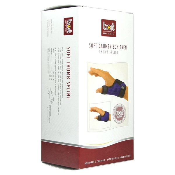 BORT Soft Daumenschiene lang M blau 1 St