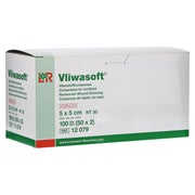 Lohmann Rauscher Vliwasoft Vliesstoffkompresse 6 - fach steril 50 x 2 Stück - 5 x 5 cm 50X2 St