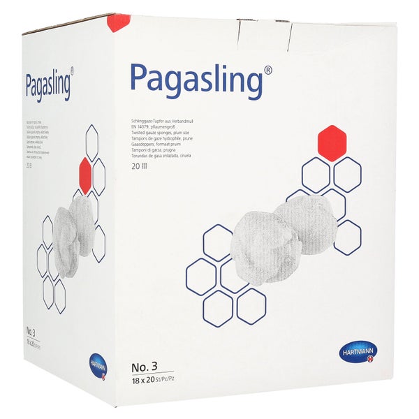 Hartmann Pagasling Schlinggazetupfer steril Gr. 3, pflaumengroß - 18 x 20 Stück 18X20 St