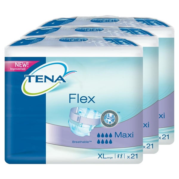 TENA ProSkin Flex Maxi Inkontinenzvorlage mit Hüftbund XL, 21 Stück 3X21 St