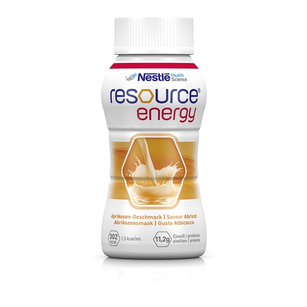 Nestle Resource Energy Aprikose, 4 x 200 ml 4X200 ml