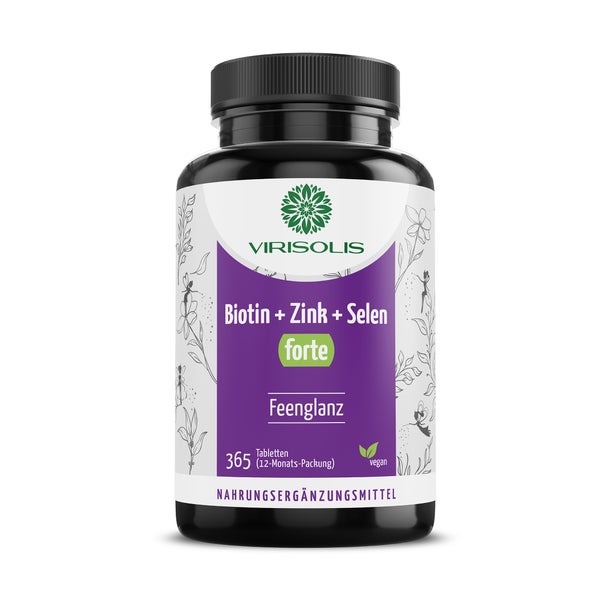 VIRISOLIS Biotin-Zink-Selen FORTE 12 Mon. Vegan 365 St