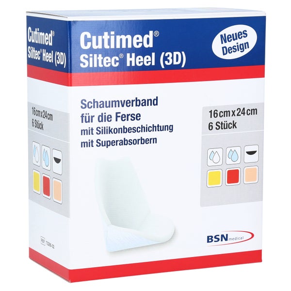 Cutimed Siltec Heel 3D 16x24 cm Kompress 6 St