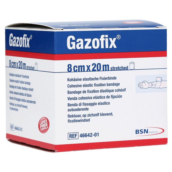 Gazofix Fixierbinde Kohäsiv 8 cmx20 m 1 St