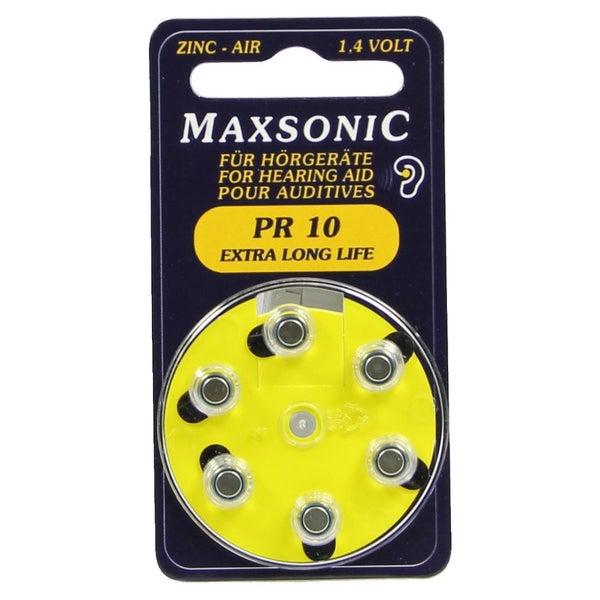 Batterien F.hörgeräte Maxsonic PR10 6 St