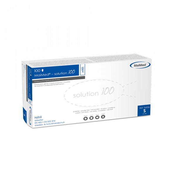 MaiMed® solution 100 white Einmalhandschuhe, Nitril 100 Stck. - XL 100 St