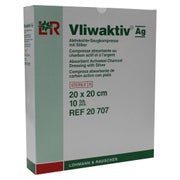 Vliwaktiv AG Aktivkohle Saugkompresse mit Silber 10 St
