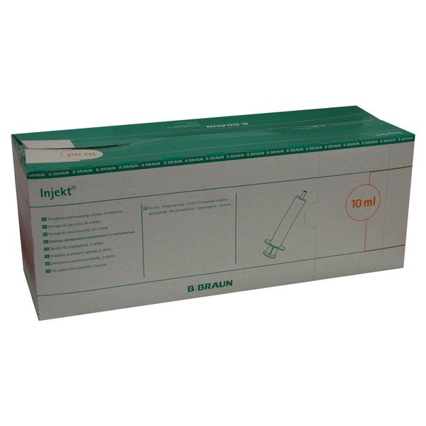 B. Braun Injekt Luer Solo Einmalspritzen 2-teilig Luer-Ansatz, 10 ml, 100 Stück 100X10 ml