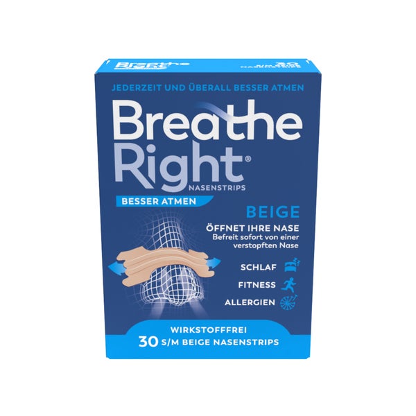 Besser Atmen Breathe Right Nasenpflaster Beige Normal 30 St