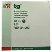 Lohmann & Rauscher tg Schlauchverband, weiß, 20 m, nahtlos gestrickt und dehnbar - 1 Stück, Gr. 1 (1,4 cm) für Finger, Zehe 1 St