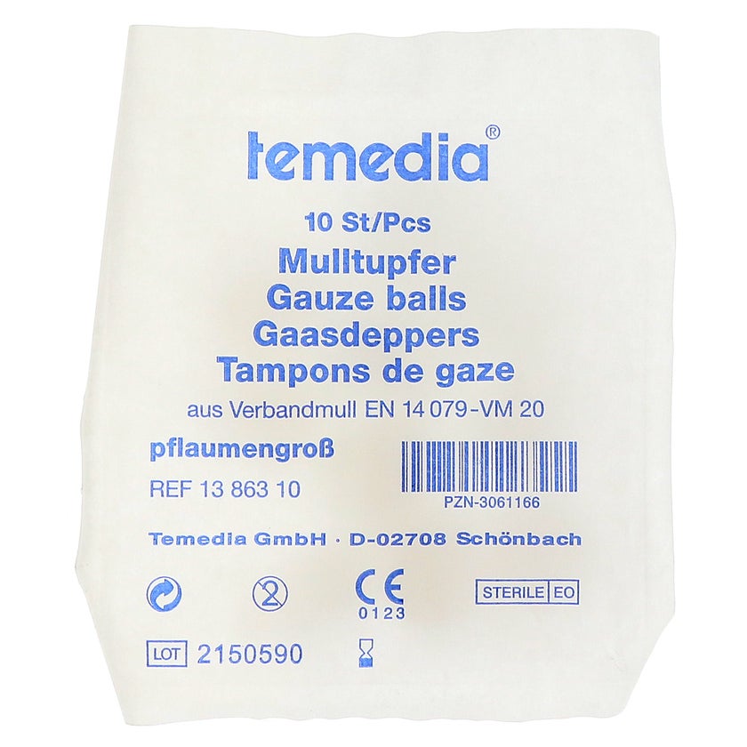 Mulltupfer Pflaumengroß Steril 10 St